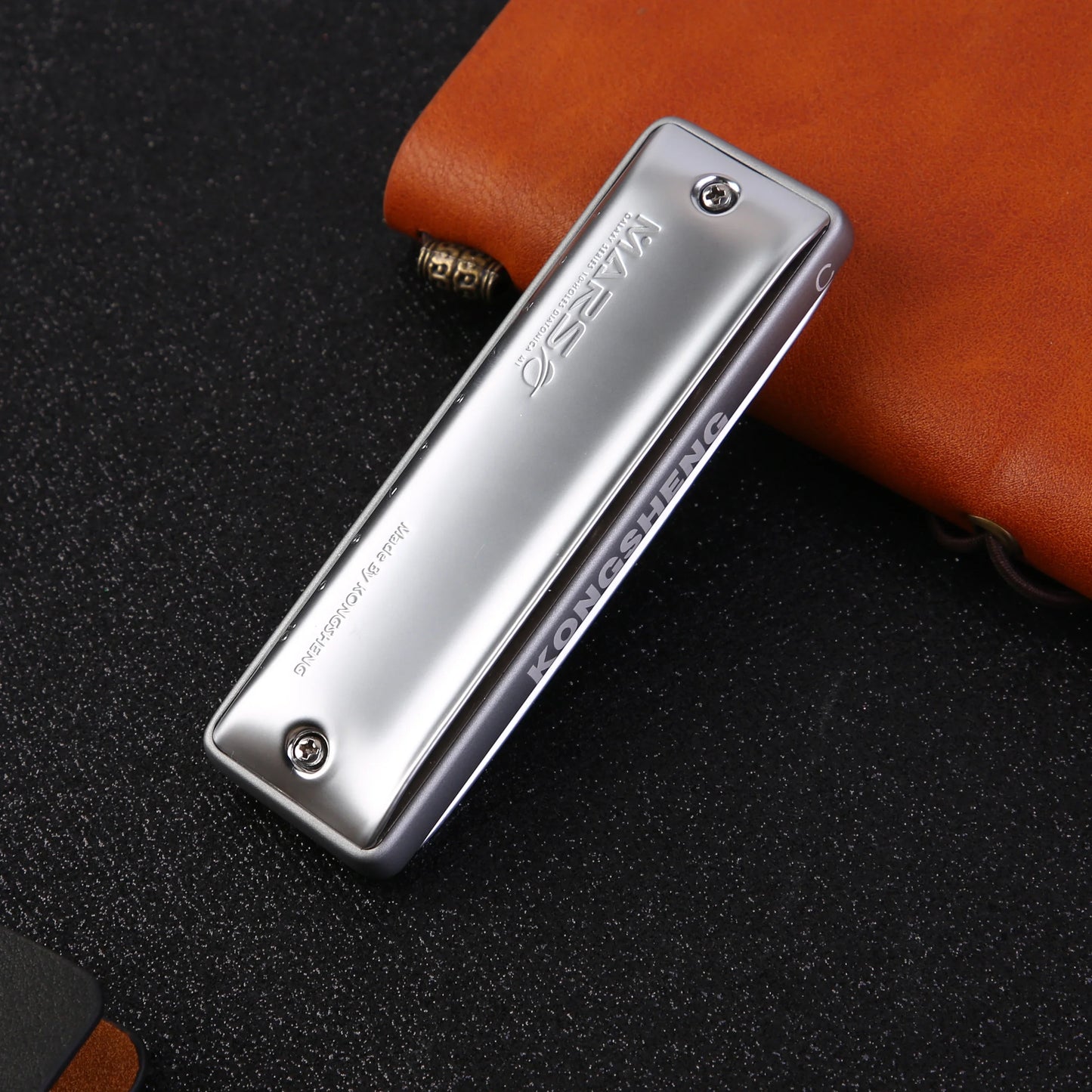 Silver aluminum comb diatonic harmonica