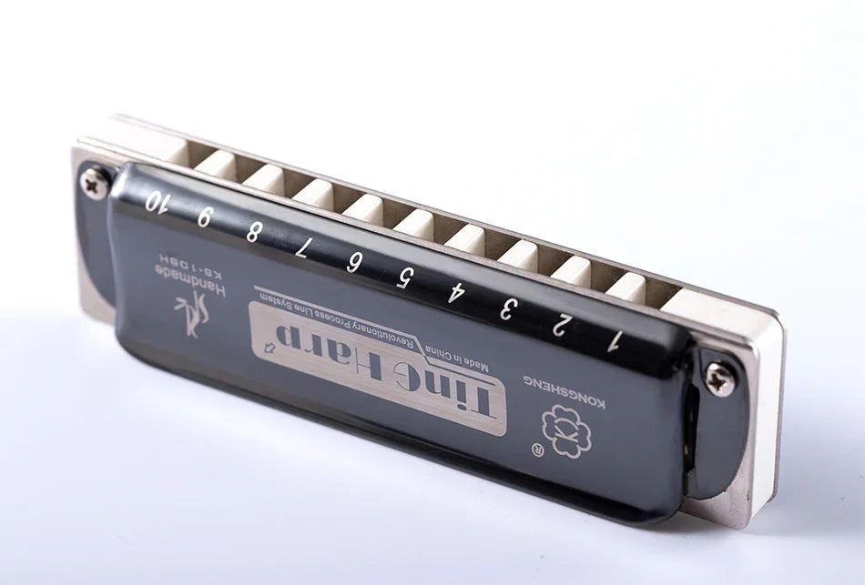 KONGSHENG TingHarp harmonica showing holes