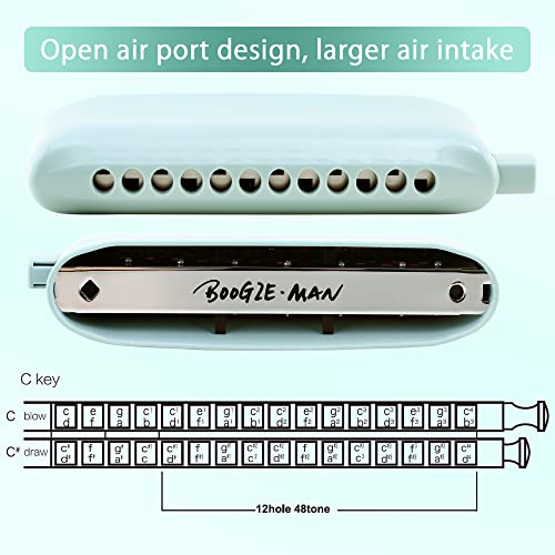 KONGSHENG KB-12 12-hole Chromatic for Beginner and Professional, Key of A C and G available